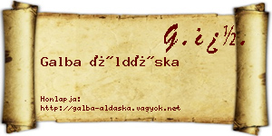 Galba Áldáska névjegykártya